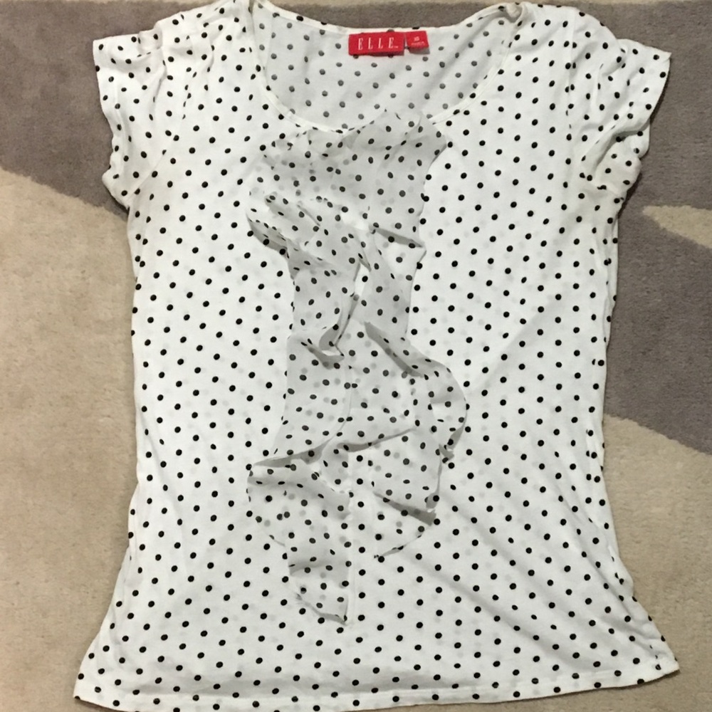 💜 4/$20 TOPS - ELLE Polka Dot T